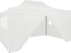 vidaXL Partytent met 4 zijwanden inklapbaar 280x410x315 cm staal wit