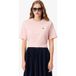 Lacoste Oversize Fit Dames T-shirt roze, Effen