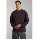 Aeden oversized longsleeve met backprint - donkerbruin