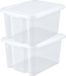 EDA Boîte de rangement 80L - 8x - blanc - empilable - L56 x L50 x H36 cm - plastique - Bac/boîte avec couvercle