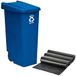 WELLHOME Gerecycleerde containers + 3 x vuilniszakken met 10 stuks, wit, Ø 51,5 x 67 cm