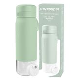 Wessper Waterfilterfles van Glazen 700 ml - Munt