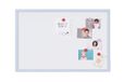 Bi-Office Magnetisch whiteboard, droog afwisbaar, MDF-frame in pastelblauw, 90 x 60 cm