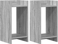 vidaXL Plantenstandaard 2 stuks Grijs Sonoma 30 x 30 x 60 cm Bewerkt hout