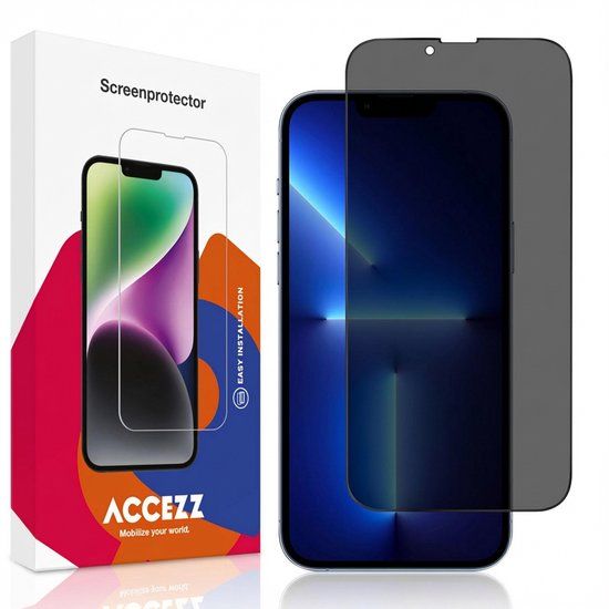 Accezz Screen Protector - Gehard Glas Privacy Screenprotector voor Apple iPhone 14 Plus / 13 Pro Max
