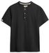 Superdry Classic Cotton Linen T-shirt à manches courtes Henley Homme Charcoal Foncé S