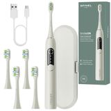 Spinel SmileON V2 – Brosse à dents électrique sonique pour adultes, brosse à dents sonique, grise, 3 programmes, 2 têtes de brosse, étui