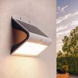 LEDVION Solar LED Wandlamp - 8W - 3000K - IP65 - Wit - 220L