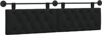vidaXL - Hangend hoofdbord - Zwart - Stof