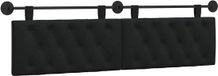vidaXL - Hangend hoofdbord - Zwart - Stof