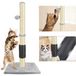 Poteau griffoir 80 cm - Poteau griffoir pour chats à la maison - Brosse de massage - Balle jouet suspendue - Plaque de base stable de 40x40 cm - Feutre - Poteau griffoir
