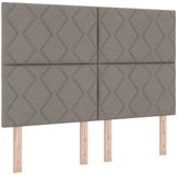 vidaXL Boxspringbed met hoofdeinde Taupe 140 x 200 cm Stof