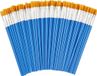 Relaxdays Penselen - Set van 100 - Plat - Synthetisch - Voor Acryl, Olie en Aquarelverf