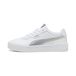 PUMA Carina 3.0 Metallic Glam sneakers voor Dames, Wit/Zilver, Maat 42