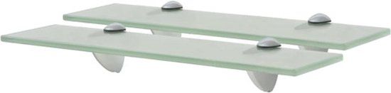 vidaXL Zwevende schappen 2 stuks 40x10 cm 8 mm glas