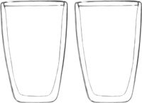 HI Dubbelwandige koffie / theeglazen - 2 stuks - 400 ml - transparant