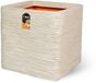 Capi Europe Bloempot vierkant Rib NL 40x40 Kiezel
