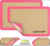 NutriChef Siliconen Bakmatten - 2-delig - 42x29.5 cm - Roze