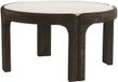 Light & Living Table basse ronde Ali Travertin & Bois, Ø75cm - Sable