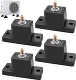 Merkloos Trillingsdempers voor airconditioners - Rubberen bevestigingen - Geluidsreductie, zwart.