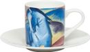 Könitz tasse à expresso Blue Horse I - Franz Marc avec soucoupe, mug, porcelaine, coloré, 95 ml