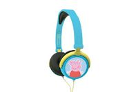 LEXIBOOK Peppa Pig Georges, Stereo Hoofdtelefoon, Kinderen veilig, opvouwbaar en verstelbaar, blauw/groen, HP015PPLXB