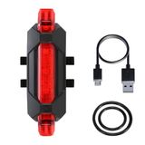 PARENCE. USB oplaadbaar LED-achterlicht voor fiets - 4 verlichtingsmodi - IP44 rood licht met elastische bevestiging - Achterlicht voor fiets, mountainbike en scooter