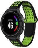 By Qubix Qubix Siliconen Sportbandje Zwart/Groen voor Garmin Approach S20