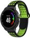 By Qubix Qubix Siliconen Sportbandje Zwart/Groen voor Garmin Approach S20