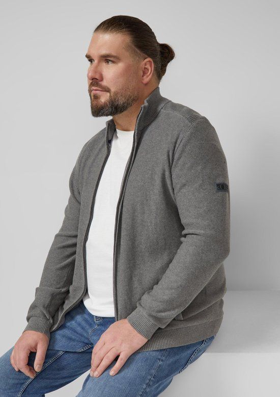 s.Oliver Big Size s.Oliver Strickjacke 4XL Katoen Grafiet