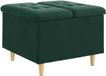 vidaXL Ottoman met opslag Donkergroen 60 x 60 x 45 cm Fluweel