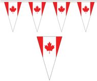 Merkloos / Sans marque Canada landen punt vlaggetjes - 20 meter - slinger / vlaggenlijn - supporters - binnen/buiten - polyester