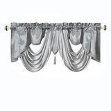 GOHD Valarie Fancy Window Valance. 54 x 18. Taffeta-stof met zachte satijnen zwag. Voeg wat Royal luxruy accent toe aan je huis. (grijs)