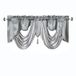 GOHD Valarie Fancy Window Valance. 54 x 18. Taffeta-stof met zachte satijnen zwag. Voeg wat Royal luxruy accent toe aan je huis. (grijs)