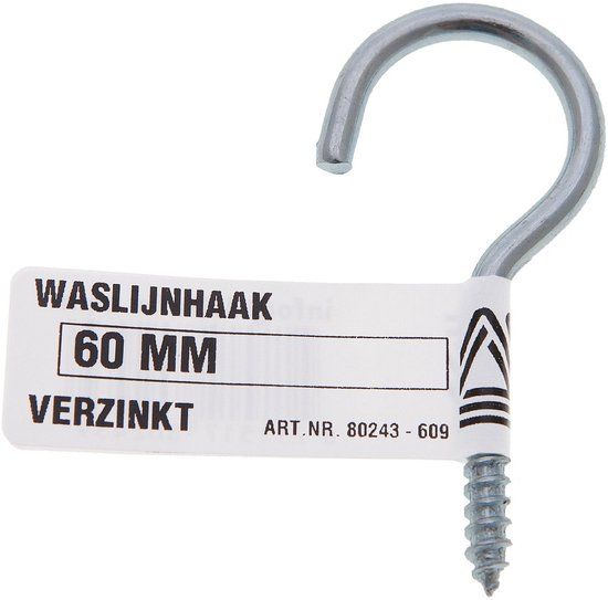 Deltafix Waslijnhaak verz 80mm