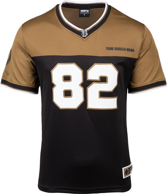 Gorilla Wear Trenton Football Jersey - Zwart/Goud - 2XL