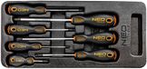 NEO Tools Jeu de tournevis - Tournevis cruciforme - 7 pièces - Magnétique - Manche bi-matière