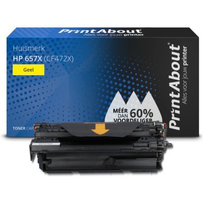 PrintAbout Huismerk HP 657X (CF472X) Toner Geel Hoge capaciteit