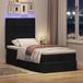 Maison Exclusive - Cadre de lit ottoman avec matelas, noir, 90x190 cm, textile