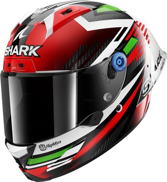 SHARK Aeron-GP FIM Racing #1 Firstlap Carbon Rood Groen DRG - Helm