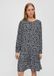 s.Oliver Midi-jurk van viscose met lange mouwen en ronde hals voor dames, navy, gebloemd, maat 36