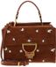 Coccinelle Leren schoudertas handtas Arlettis Snowdrop Handbag Suede Emb. /Gra.Leather Cognac / Cognac bruine
