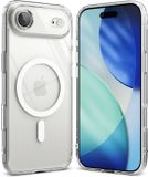 Ringke Fusion Magnetic | Hoesje Geschikt voor Apple iPhone Air | Compatibel met MagSafe / Qi2 | Back Cover met Militaire Standaard | Transparant