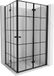 Mexen Mist-F Duo douchecabine pliable droite 80 x 120, grille noire, noir