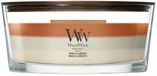 WoodWick Hearthwick - Trilogy Vanilla Embers - Ellipse Geurkaars - 50 branduren