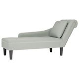 VidaXL Chaise longue met kussen & rechterarmleuning fluweel lichtgrijs