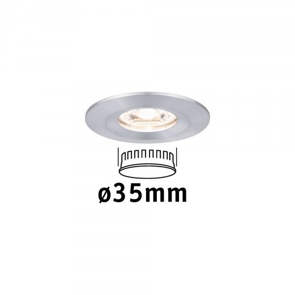 Paulmann Nova Mini Coin LED Inbouwspot - 4W - 2700K - Rond - Aluminium