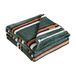 Wrangler Ultra zachte pluche fleece omkeerbaar beddengoed, lichtgewicht woondecoratie voor alle seizoenen deken, koning, westerse zadel streep groen