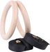 Lumehelbed Handels GmbH Anneaux de gymnastique en bois - Anneaux de gymnastique - Crossfit - 31mm - Chargeable jusqu'à 130KG