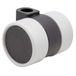 WAGNER Design meubelrol/zwenkwiel - soft - diameter Ø 38 mm, bouwhoogte 40 mm, zwart/grijs, draagkracht 50 kg - Made in Germany - 01020501